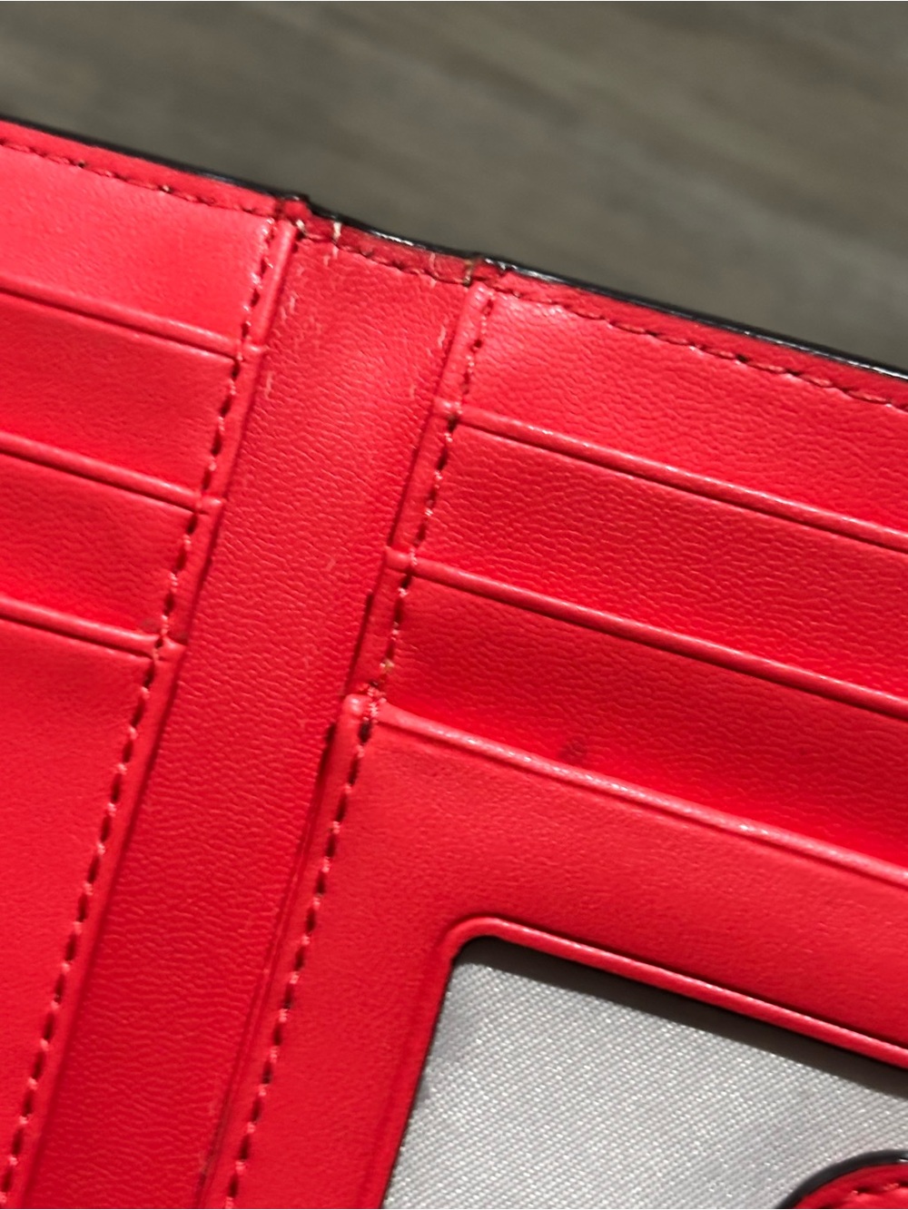 Kate Spade Lena Small Leather Bifold Wallet Tan Red - Picture 10 of 15